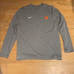 Nike long sleeve dri-fit (Clemson logo) shirt